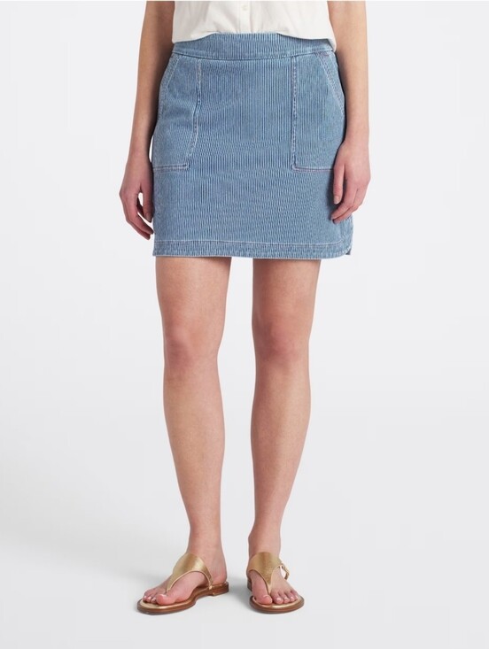 Tribal Pants - NWT Tribal Blue & White Striped Mini Skort - Women's